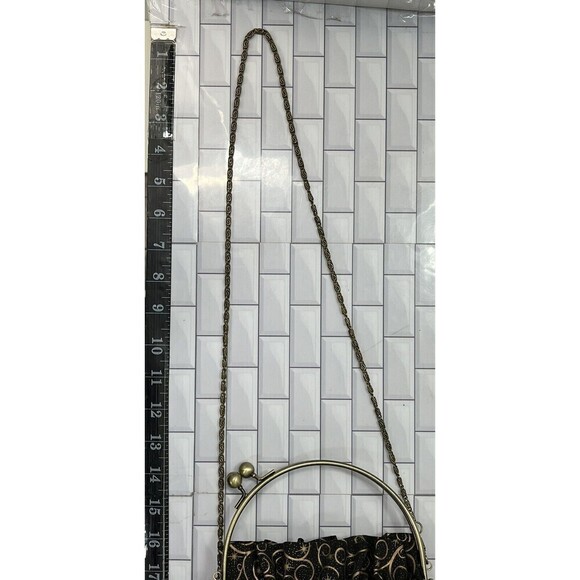 Handmade Celestial Handbag/Kiss Closure/Removable Strap Black/Gold Fairy Grunge - Picture 7 of 13